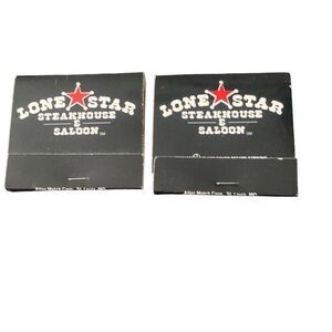 Vintage Matchbook Lonestar Steakhouse The Perfect Promotional Matchbook Lot of 2